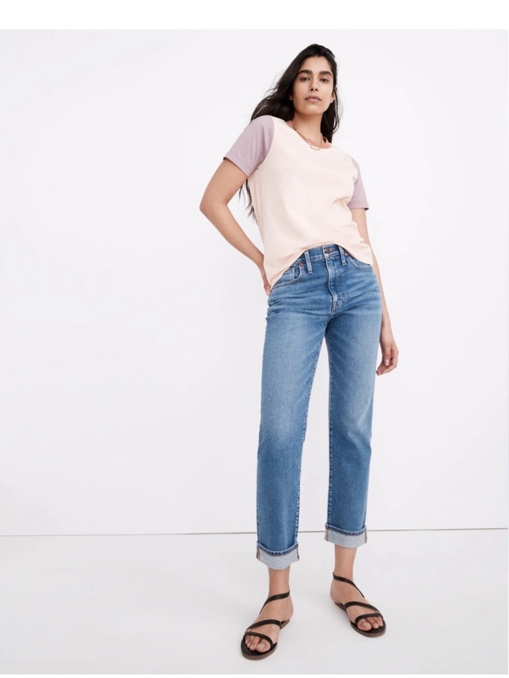 Madewell Mid Blue Roadtripper Slim Boy Jeans